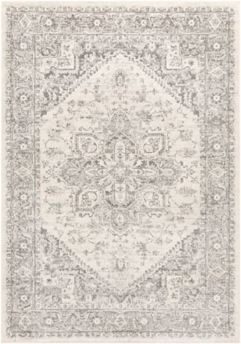 Farah - Orientalischer Vintage Teppich Grau/Beige 160x220