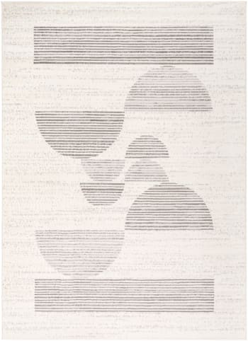 Hyeon - Tapis Scandinave Moderne Blanc/Gris 152x213