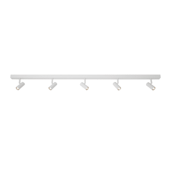 OMARI - Plafonnier LED linéaire blanc minimaliste avec 5 points lumineux