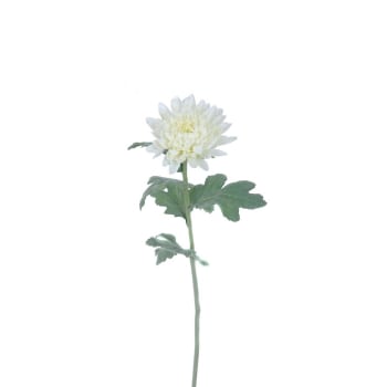 Mum - Tige de chrysanthème artificielle blanche H47