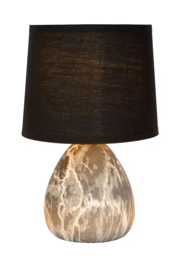 Marmo - Lámpara de mesa de cerámica 1xe14, negro