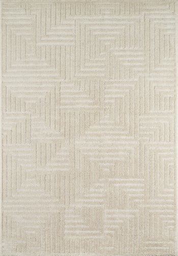 Tapis salon motif en relief crème - 160x230 cm HARMONIE