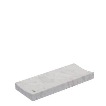 OFFICE - Tappetino da scrivania in marmo bianco e grigio L19