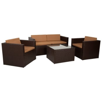 Kit conjunto mesa, sofa y 2 sillones