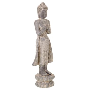 Budha deco de magnesio : 23x18x71,5h cm