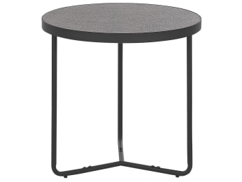Melody - Tavolino da caffè grigio e nero ⌀ 50 cm