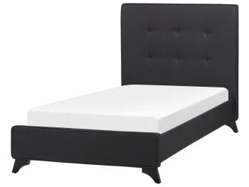 Ambassador - Letto in tessuto nero 90 x 200 cm