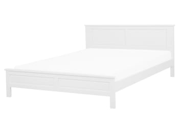 Olivet - Letto matrimoniale moderno in legno bianco 160x200cm