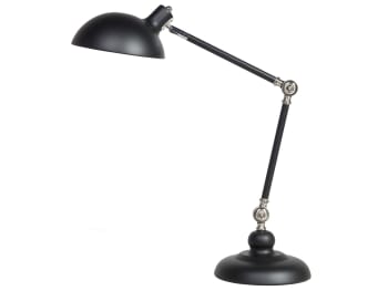 Meramec - Lámpara de mesa de metal negro plateado 80 cm