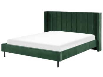 Villette - Doppelbett Stoff grün 180x200