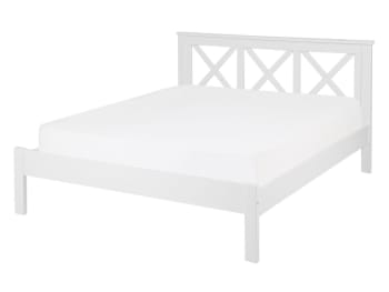 Tannay - Letto doppio in legno bianco 140x200cm