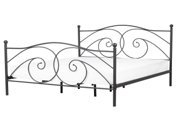 Dinard - Letto in metallo nero 160 x 200 cm