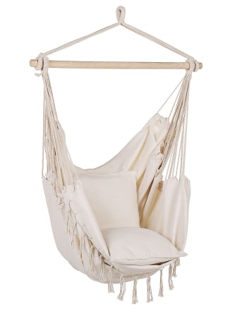 Amaca da giardino in cotone beige ROCCA 