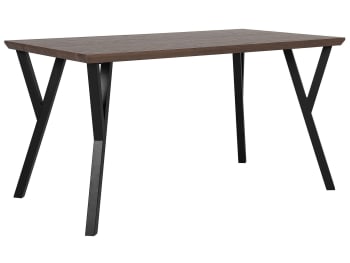 Bravo - Tavolo da pranzo legno scuro e nero 140 x 80 cm