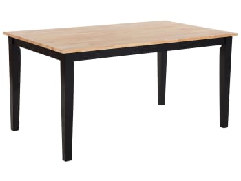 Houston - Tavolo da pranzo in legno nero e marrone 120 x 75 cm