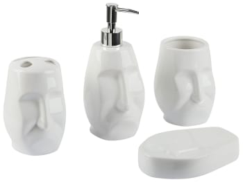 Barinas - Conjunto de accesorios de baño de cerámica blanca