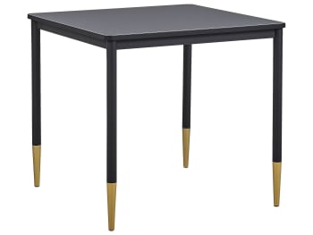 Shalford - Tavolo da pranzo nero e oro 80 x 80 cm