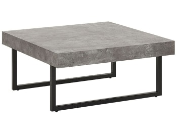 Deluz - Tavolino da caffè grigio e nero 75 x 75 cm