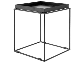 Saxon - Tavolino moderno metallo nero 38 x 38 cm