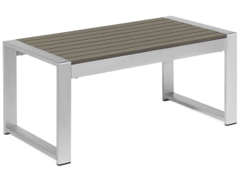 Salerno - Table de jardin en aluminium gris foncé 90 x 50 cm