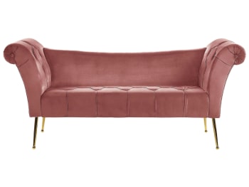 Nantilly - Chaise longue velluto rosa