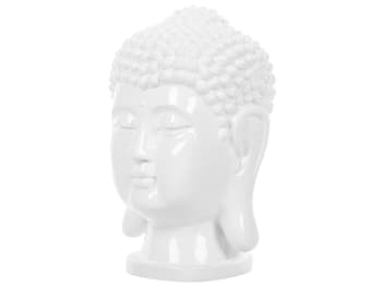 Buddha - Dekofigur Kunstharz weiß 41 cm