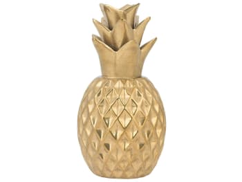 Tyana - Dekofigur Keramik gold Ananas 23 cm