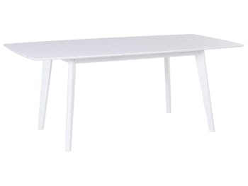 Tavolo da pranzo allungabile cm 80 x 120/170 x 77 h in metallo bianco EROS