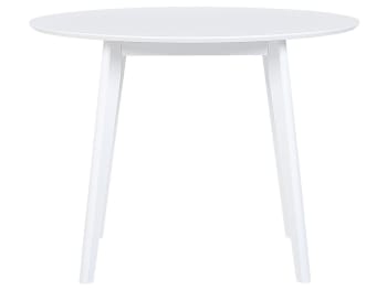 Roxby - Tavolo da pranzo legno bianco ⌀ 100 cm