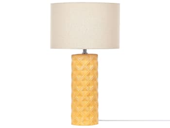 Balonne - Lámpara de mesa de cerámica beige amarillo 49 cm