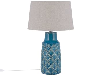 Thaya - Lámpara de mesa de cerámica azul