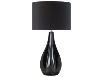 Santee - Tischlampe schwarz 60 cm Trommelform