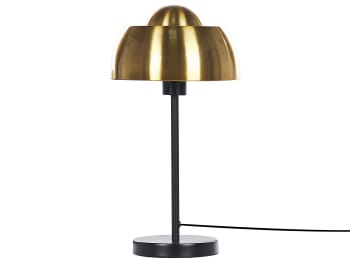 Senette - Lámpara de mesa de metal negro dorado 44 cm