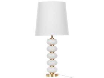 Frio - Lámpara de mesa de metal blanco dorado 80 cm