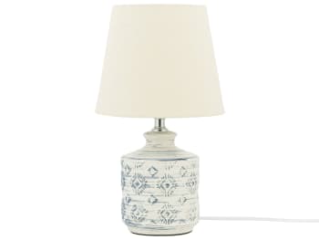 Rosanna - Lámpara de mesa de cerámica beige claro azul claro 35 cm