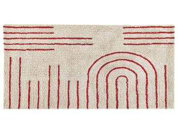 Tirupati - Teppich Stoff rot 150x80cm