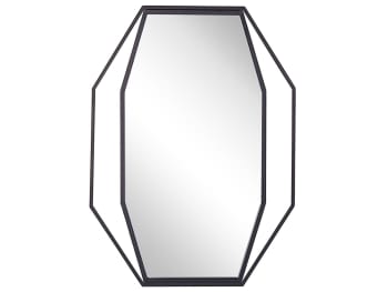 Nire - Miroir en acier gris 80x60