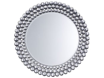 Stenay - Specchio da parete in argento ø70 cm