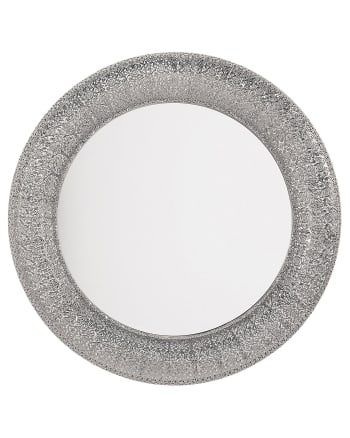 Channay - Wandspiegel Kunststoff silber 80x80
