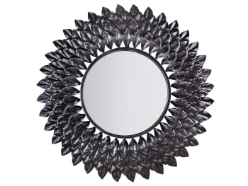 Larrau - Miroir en métal argenté 70x70