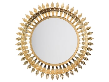 Vorey - Miroir en métal doré 60x60
