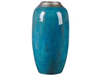 Miletus - Terracotta Vaso decorativo 42 Blu Argento