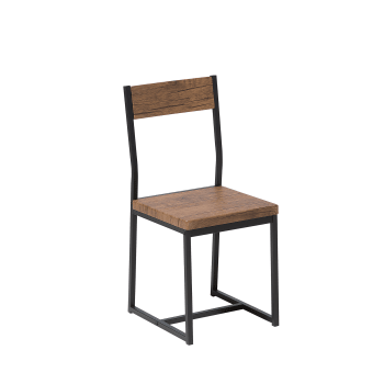 Laredo - Conjunto de 6 sillas de comedor marrón oscuro negro