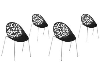 Mumford - Ensemble de 4 chaises noires