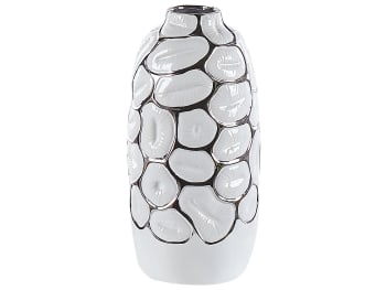 Cenabum - Gres porcellanato Vaso decorativo 34 Bianco Argento