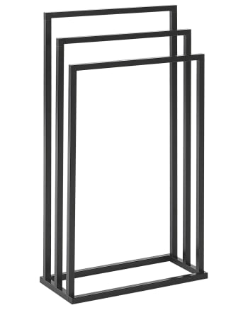 Charras - Toallero de metal negro 45 x 84 cm