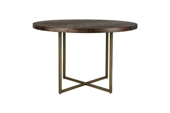 Class - Runder Tisch für 6 Personen aus Holz, braun