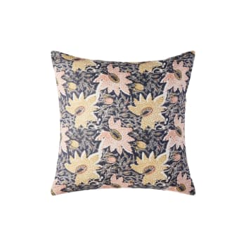 CUSCINI LETTERARI - Copricuscino in Juta lavata / Cotton pillow case  WHY NOT - Size 38x25cm main image 1