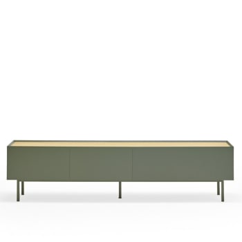 Arista - Meuble TV contemporain 180cm en bois vert