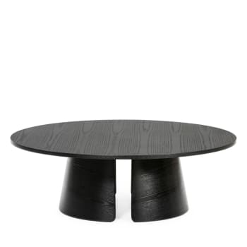 Cep - Table basse ronde en bois D110cm noir
